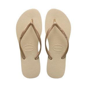 NWT Sand grey light golden havaianas - size 9-10